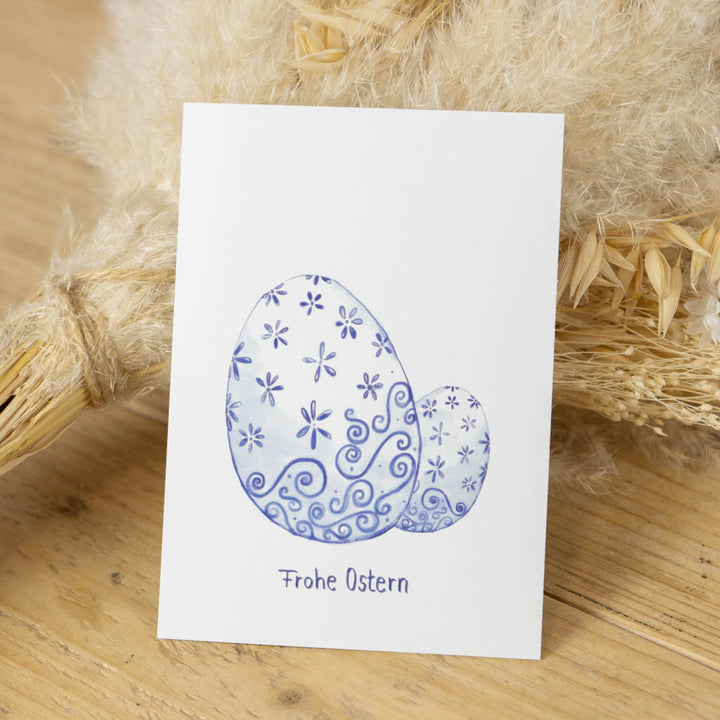 Grußkarte Frohe Ostern Osterei