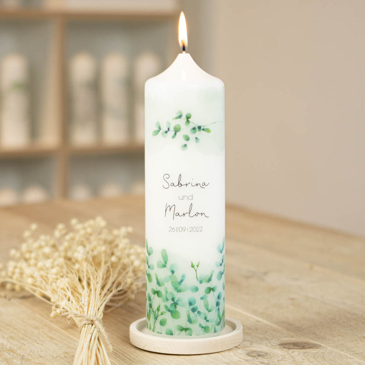 Hochzeitskerze Eukalyptus