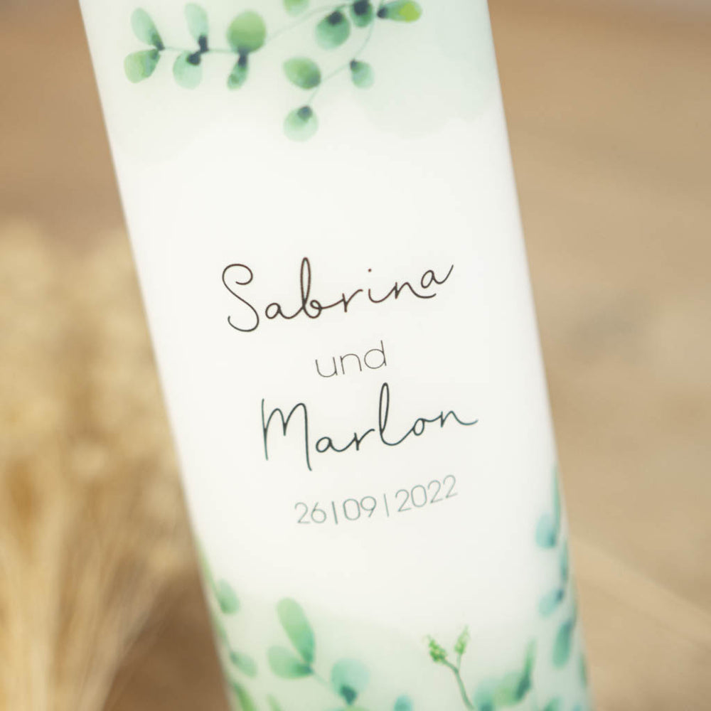 Hochzeitskerze Eukalyptus Bukett
