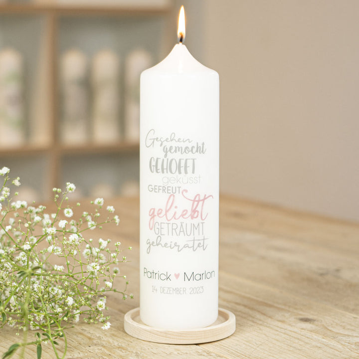 Hochzeitskerze Spruch zur Hochzeit