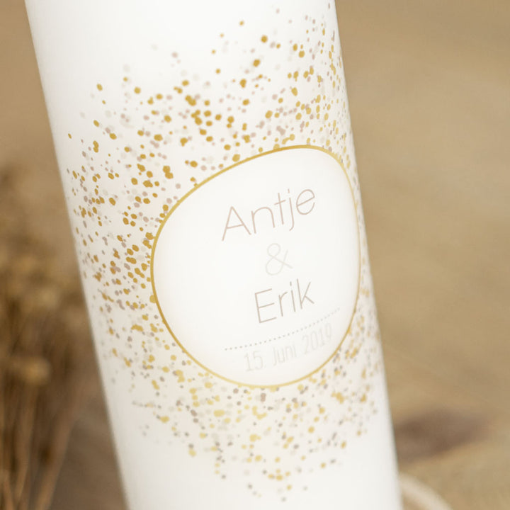Hochzeitskerze Goldrausch Gold