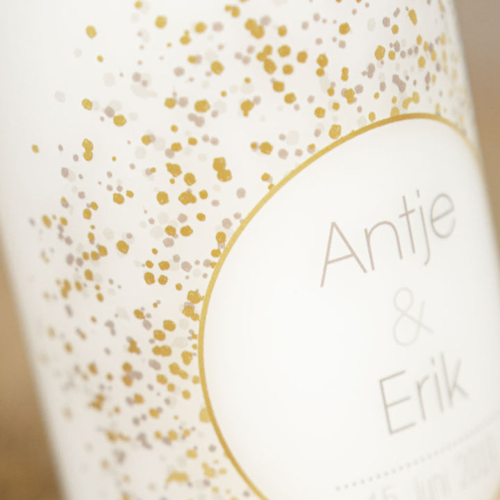 Hochzeitskerze Gold mit Namen