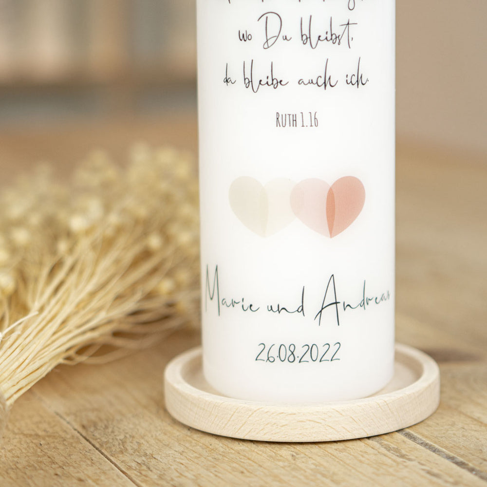 Hochzeitskerze modern Herz