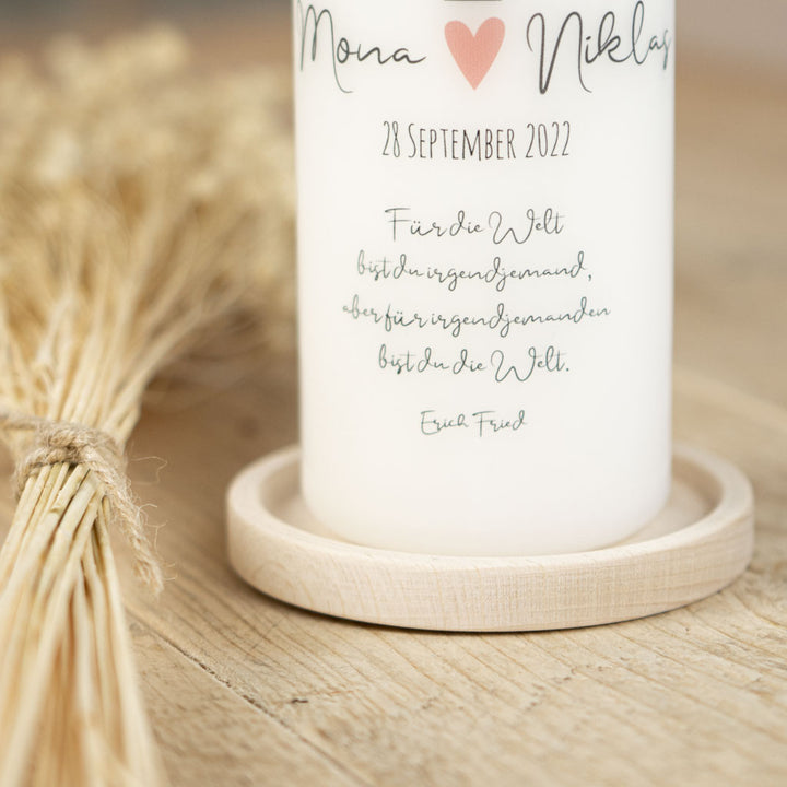 Hochzeitskerze Trauspruch