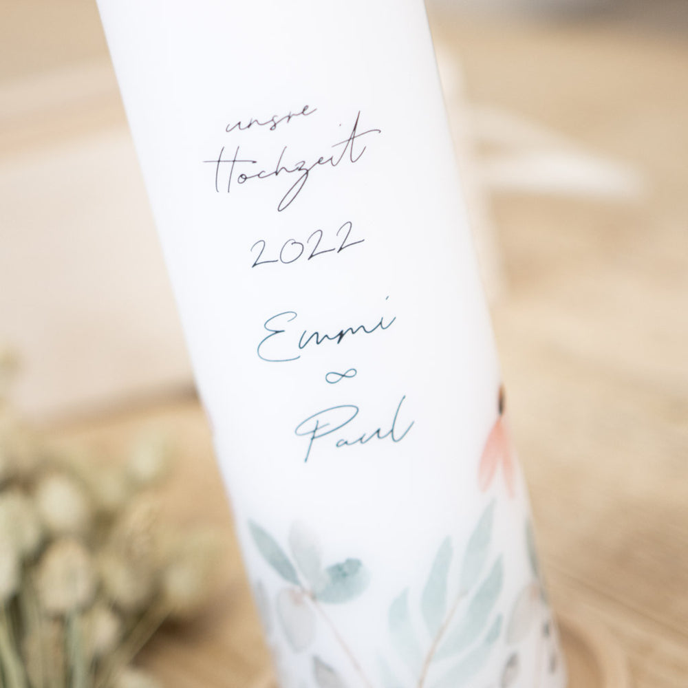 Hochzeitskerze individuell mit Namen