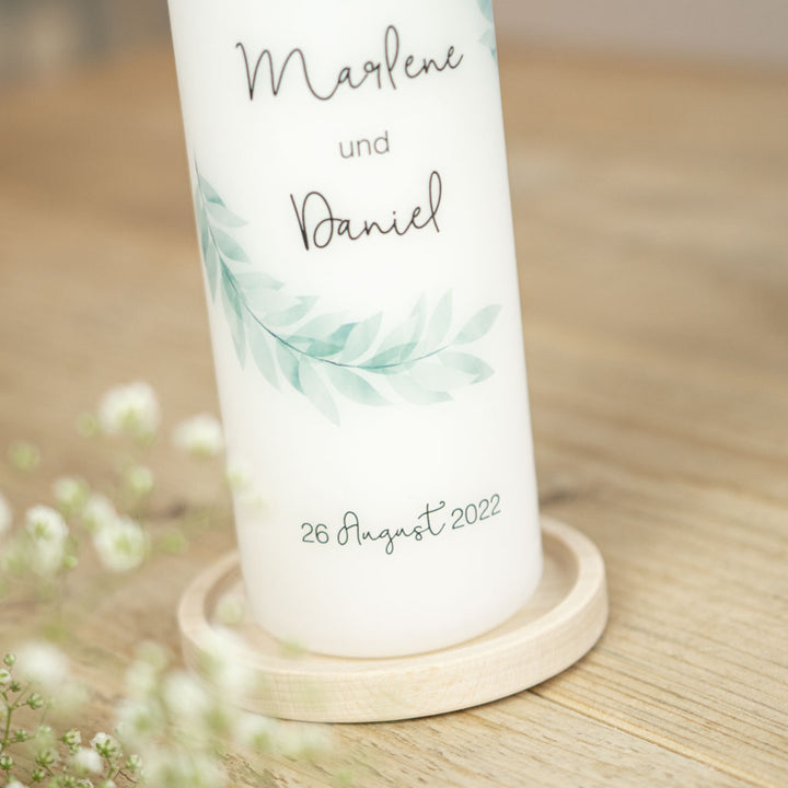 Hochzeitskerze Natur Hochzeitstag