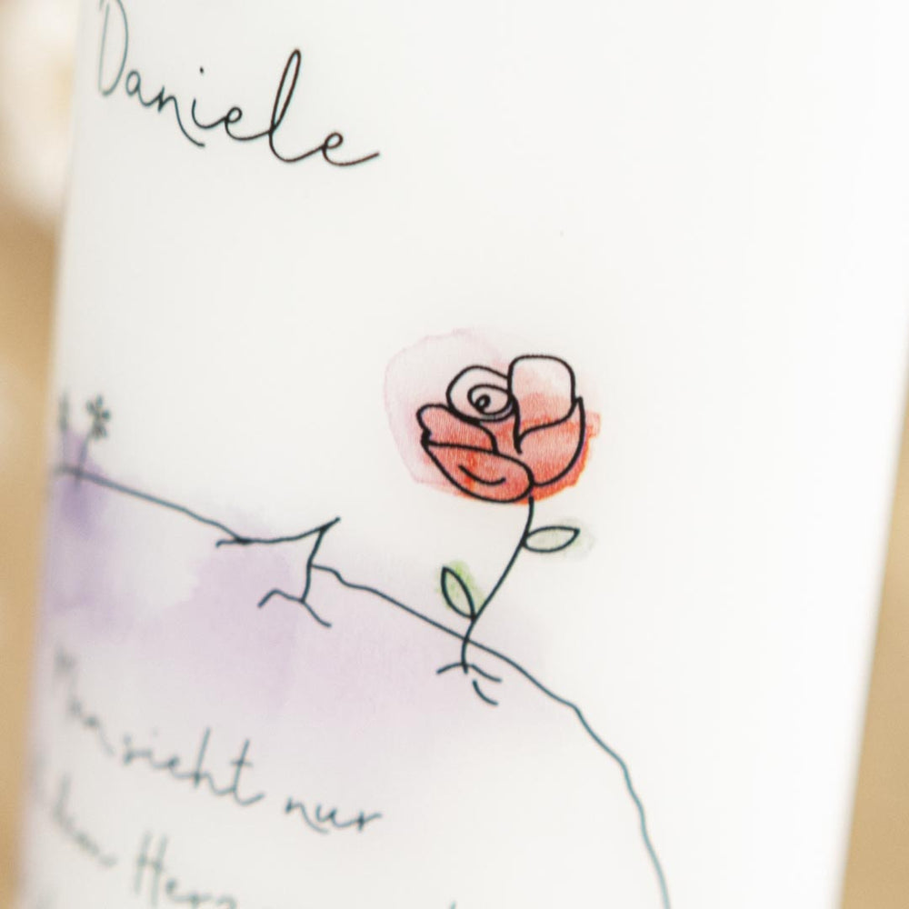 Hochzeitskerze Rose als Zeichen der Liebe