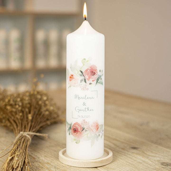 Hochzeitskerze Rose