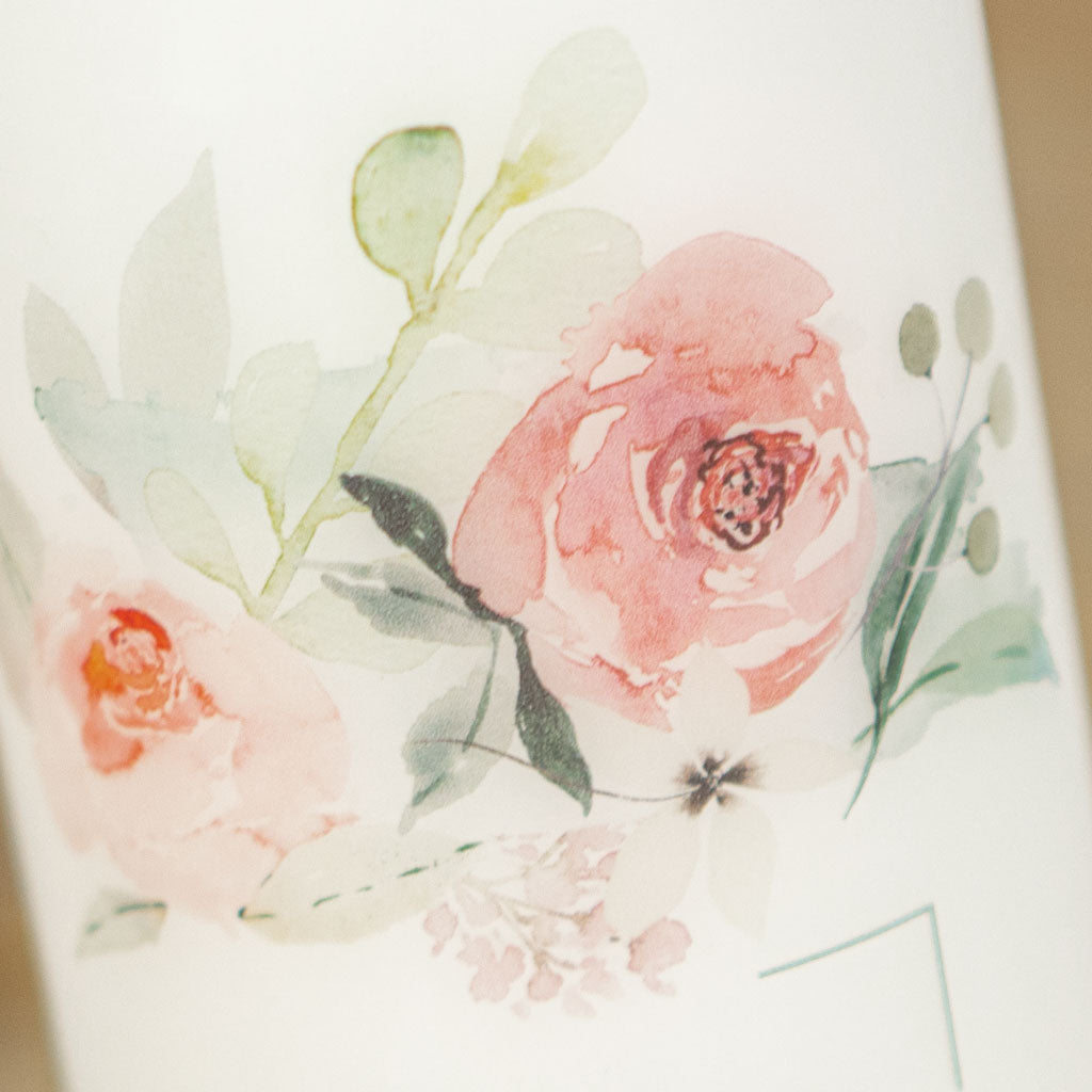 Hochzeitskerze Rose Blumen