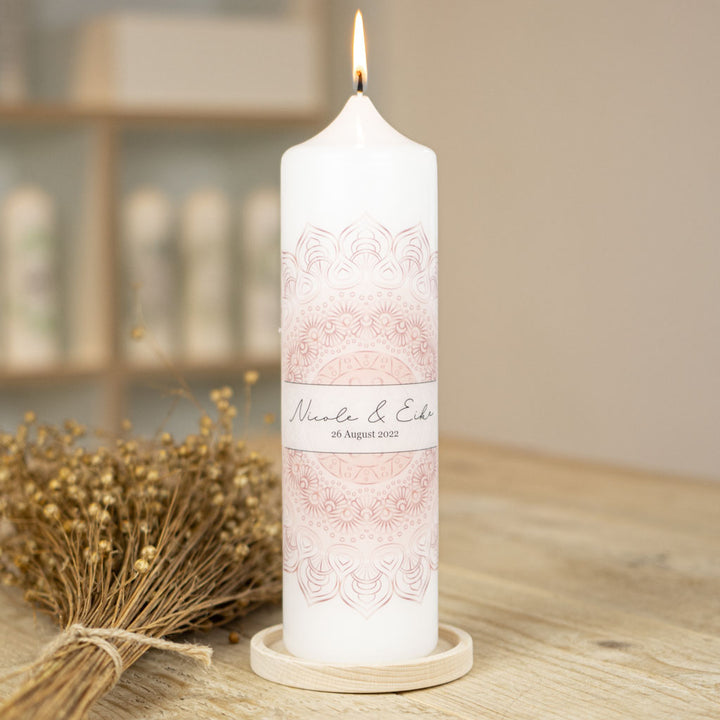Hochzeitskerze Vintage Mandala