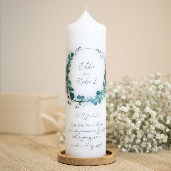 Hochzeitskerze Zweige