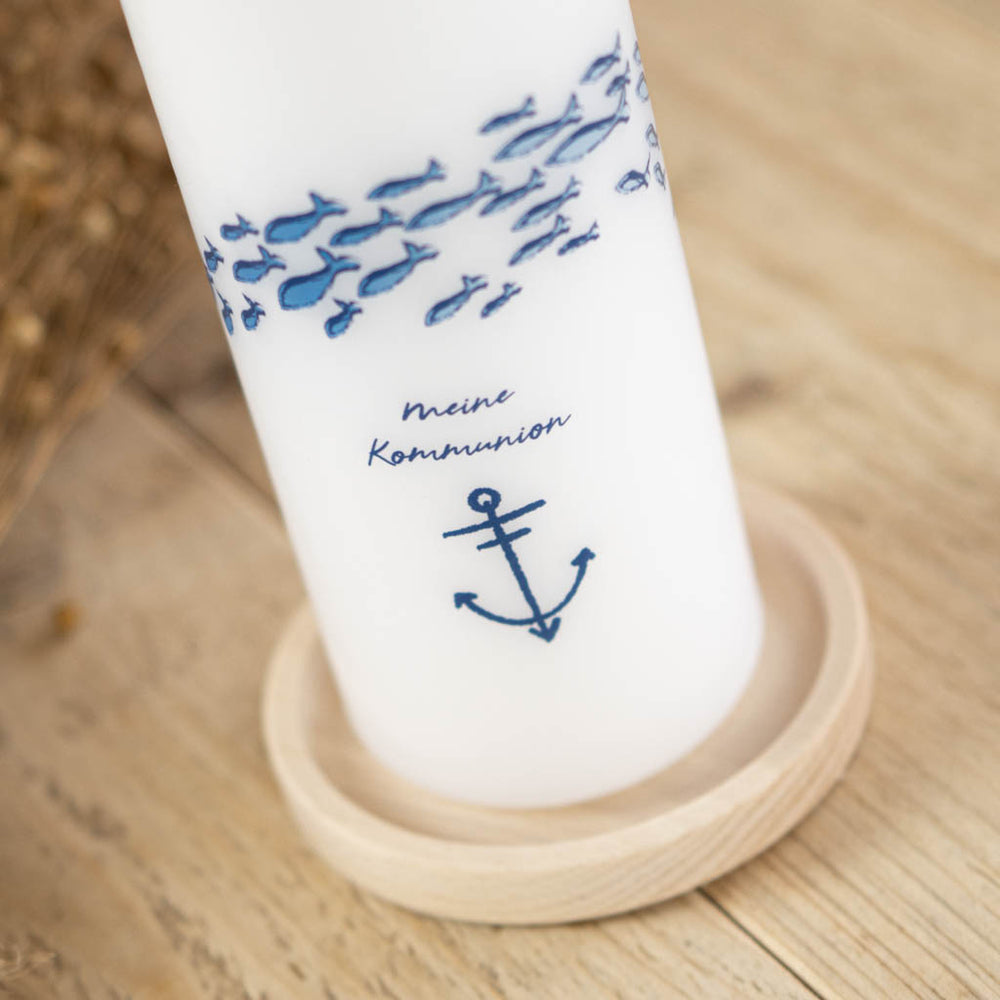 meine Kommunion Kerze Anker