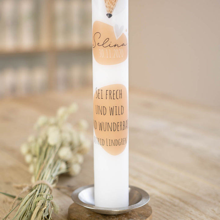 Kommunionkerze sei frech und wild und wunderbar