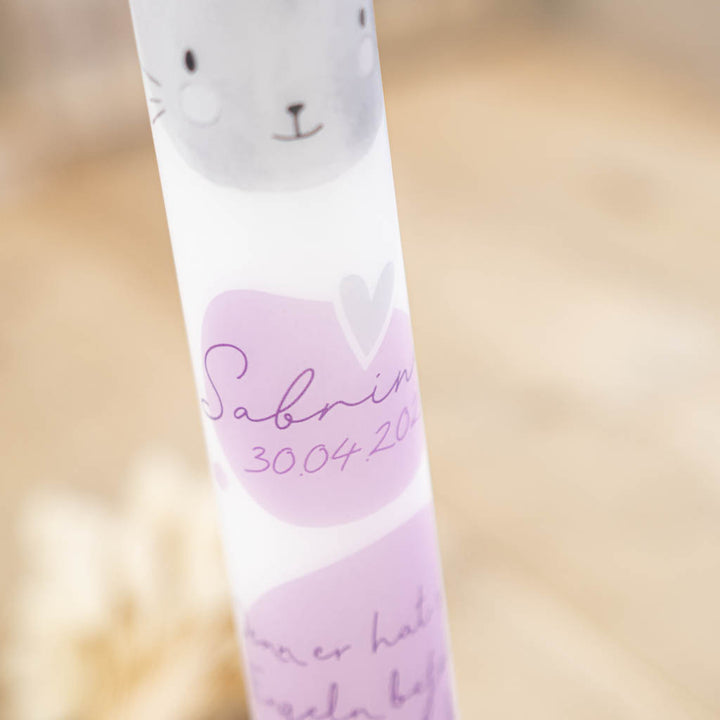 Kommunionkerze Hase Herz