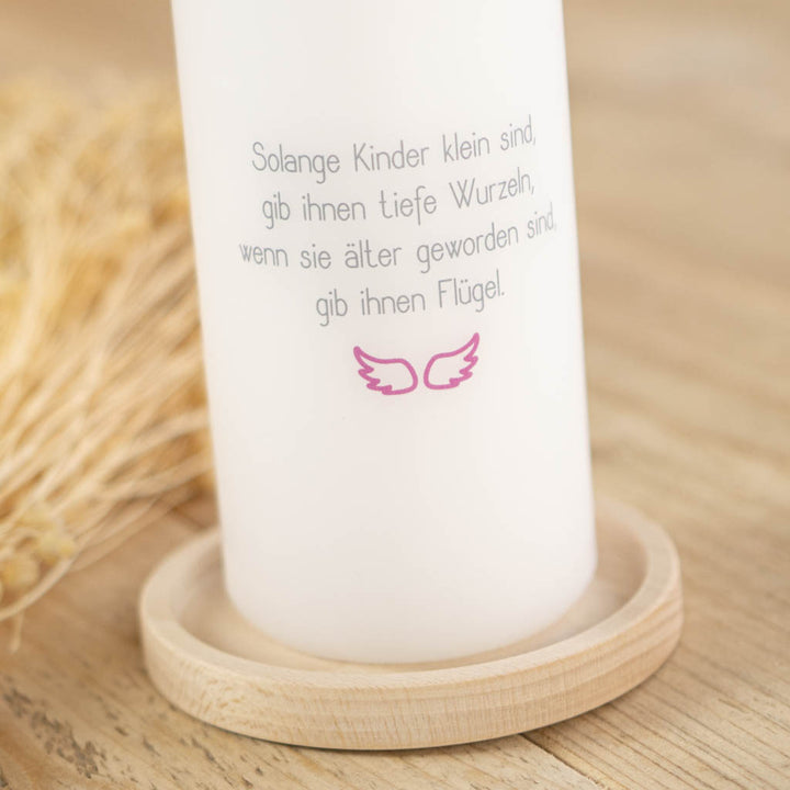 Kommunionkerze Spruch Flügel