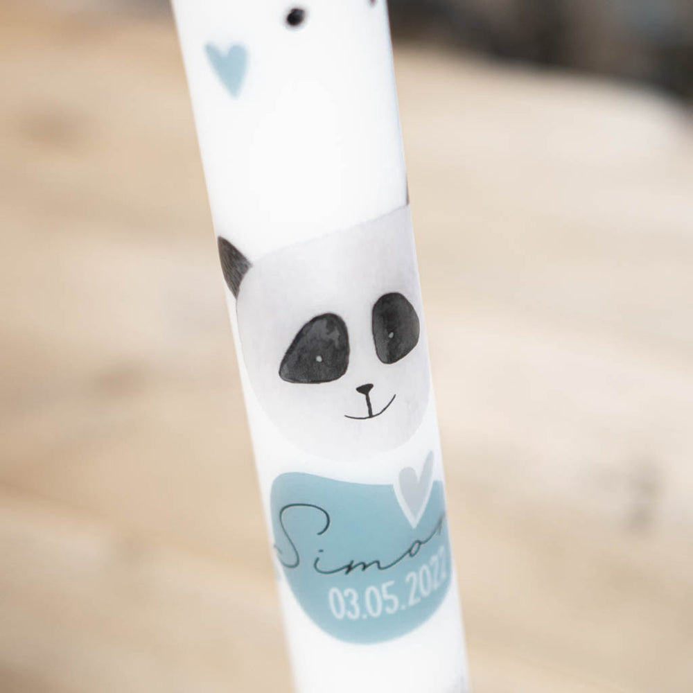 Kerze Kommunion Panda Simon