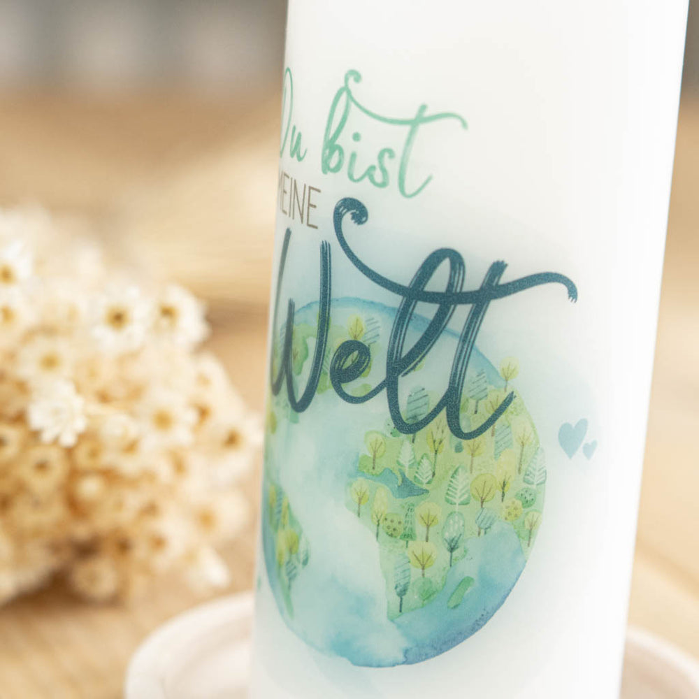 Geschenk Kerze du bist meine Welt