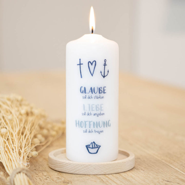 Kerze Glaube Liebe Hoffnung