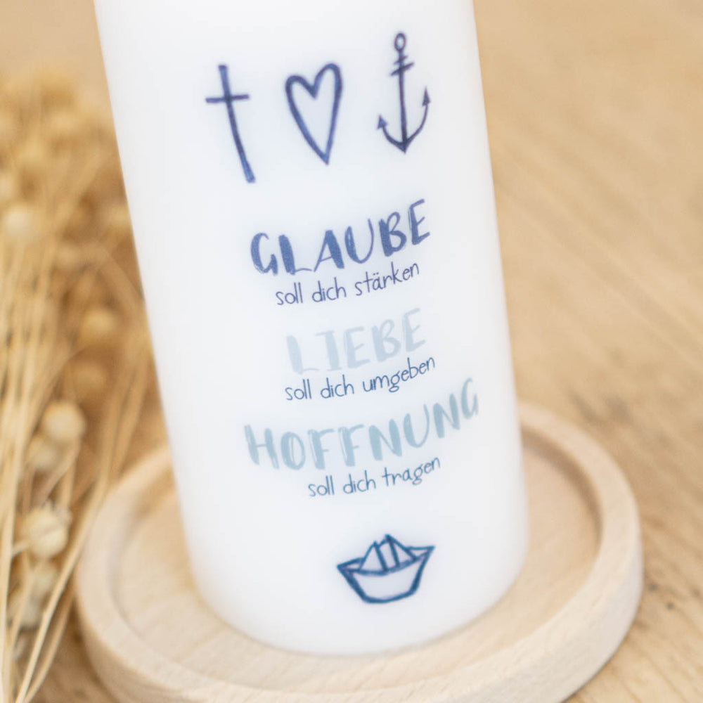 Mutmacher Kerze Glaube Liebe Hoffnung