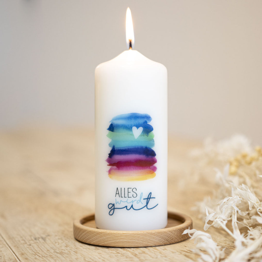 MUTmacher Kerze | Regenbogen