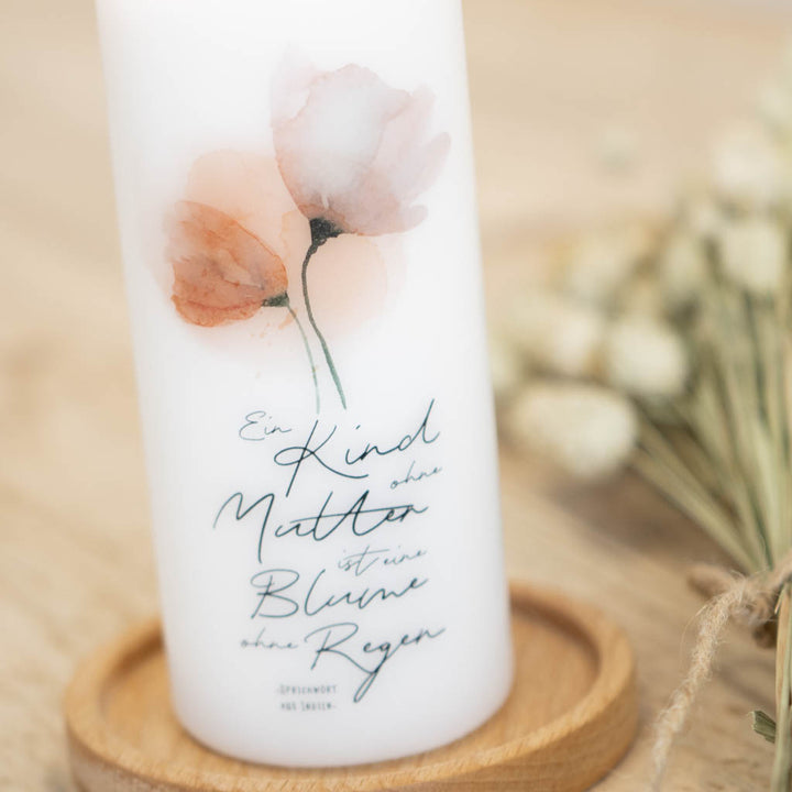 Muttertag Kerze - Blumen