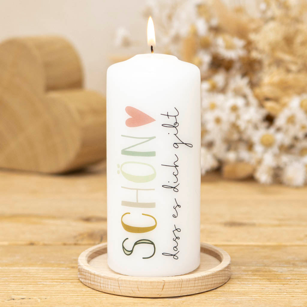 Geschenkkerze | Schön, dass es dich gibt
