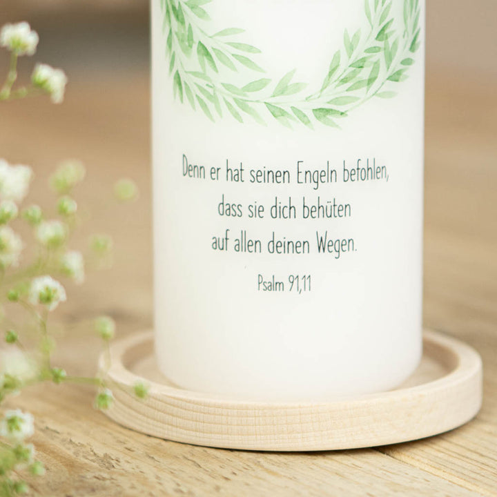 Taufkerze Kranz Taufspruch