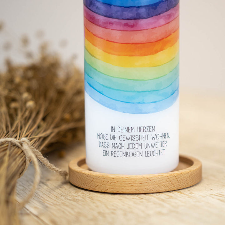 Der Taufspruch von der Regenbogen Kerze Aaron