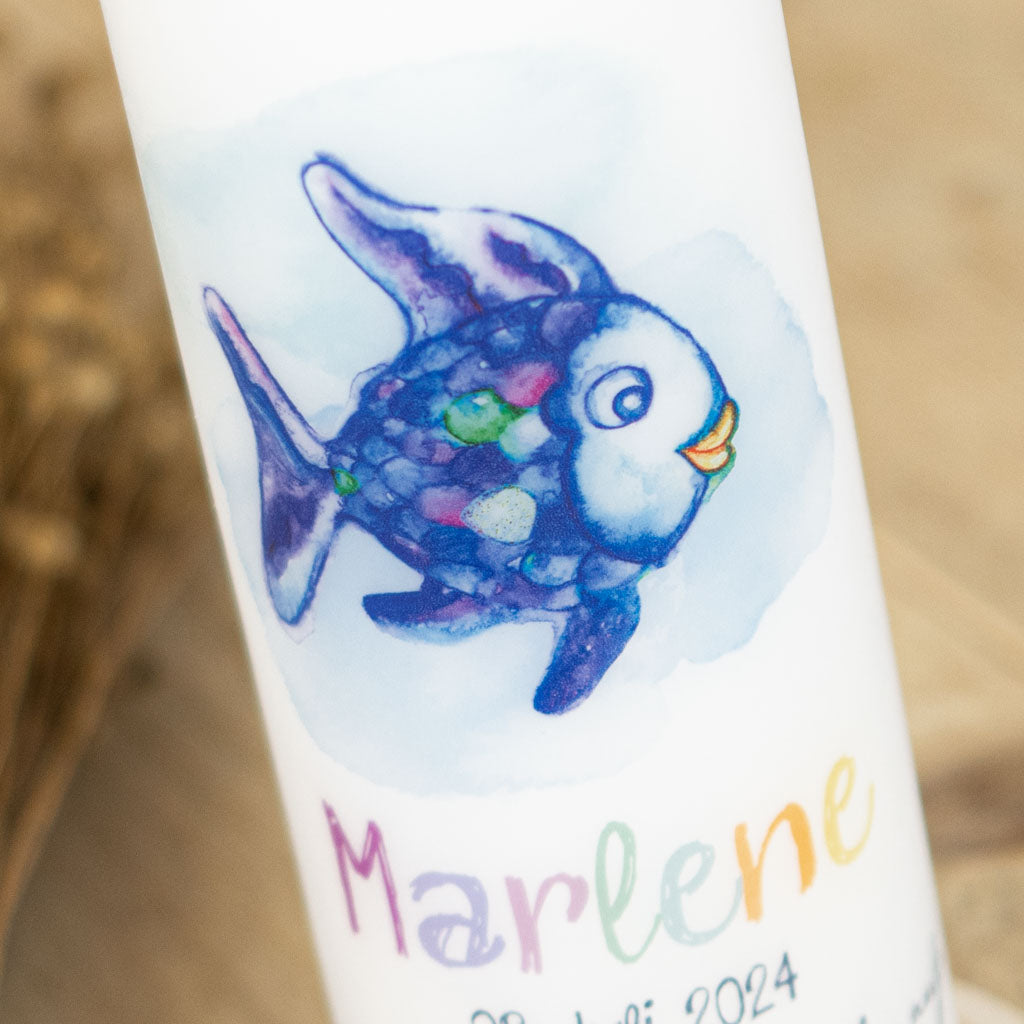 Taufkerze Regenbogenfisch