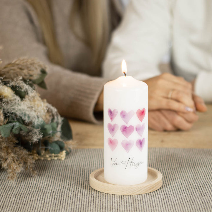 Valentinstag Kerze von Herzen